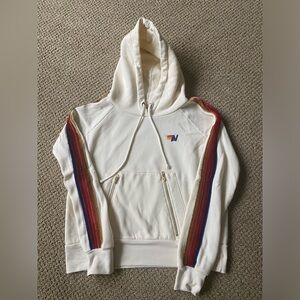 Aviator Nation Women's Hooded Sweatshirt - Vintage white - XS